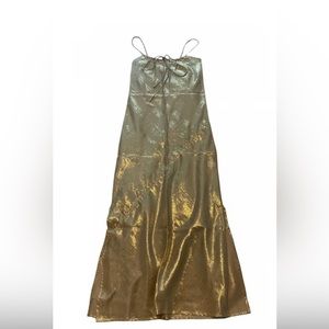 slim fit dress slacks Lisa Marie Fernandez Sleeveless Cotton Blend Tweed Shift Dress in Yellow Tweed at Nordstrom, Size 1